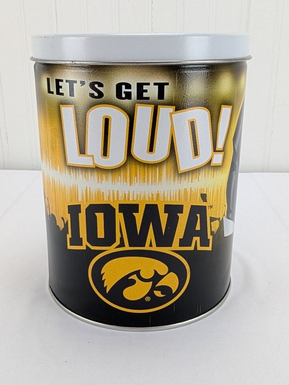 Iowa Hawkeyes Metal Tin Storage Container Go Hawks Lets Get Loud Fan Shop